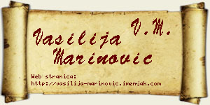 Vasilija Marinović vizit kartica